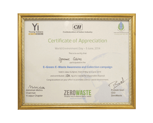 Image of certificate in a golden frame on a white background