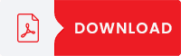 A red download button