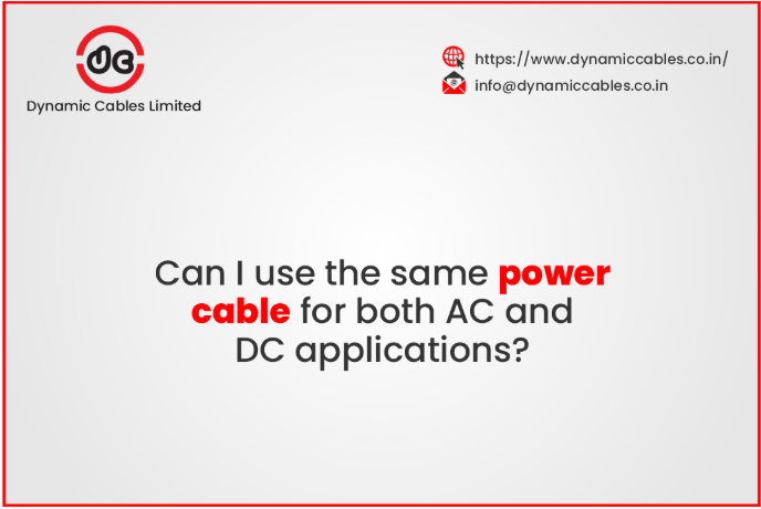 Can I use the same power cable for both AC and DC applications